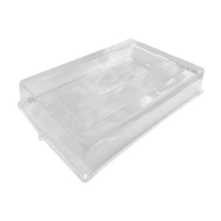 SMARTY HAD A PARTY 9" x 13" Clear Rectangle Tray Disposable PET Lids (48 Lids), 48PK 7913-L-CASE
